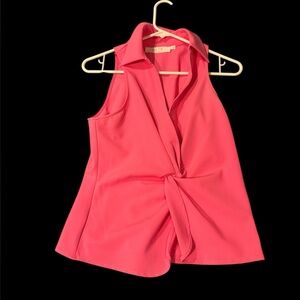 Pink Sleeveless Blouse